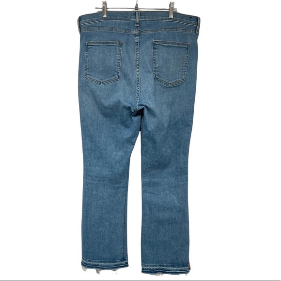 Veronica Beard Carolyn High Rise Button Fly Tuxedo Stripe Baby Boot Jeans 31 - Picture 7 of 15